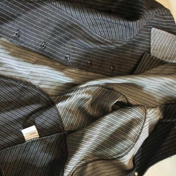 Cloarice Paris 2 pcs jacket and skirt suit 2P made in France black white strips - Picture 6 of 13